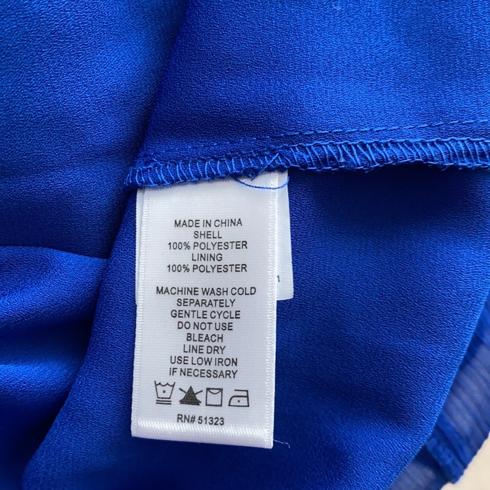 CeCe Ruffle Button Front Blue Dress NWT Size XS - Picture 10 of 10